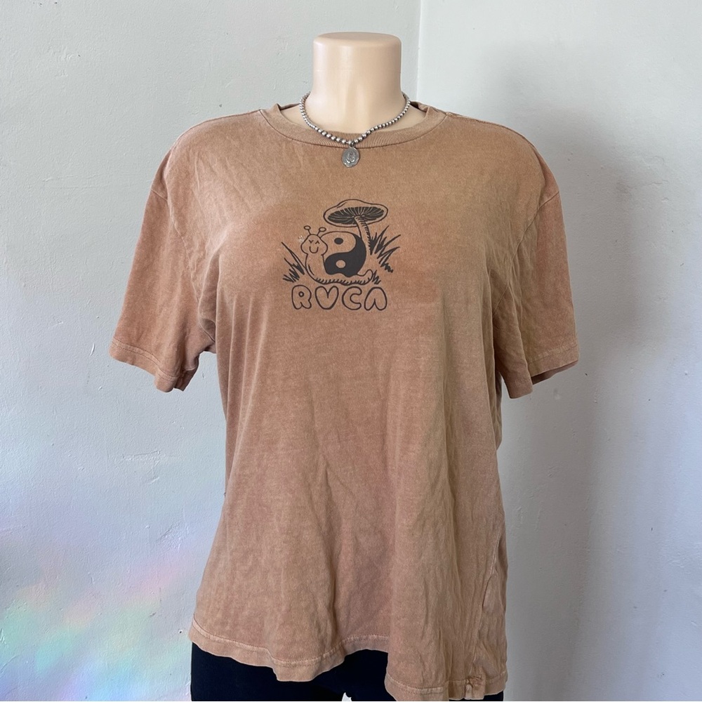RVCA Tan Graphic Short Sleeve Tee